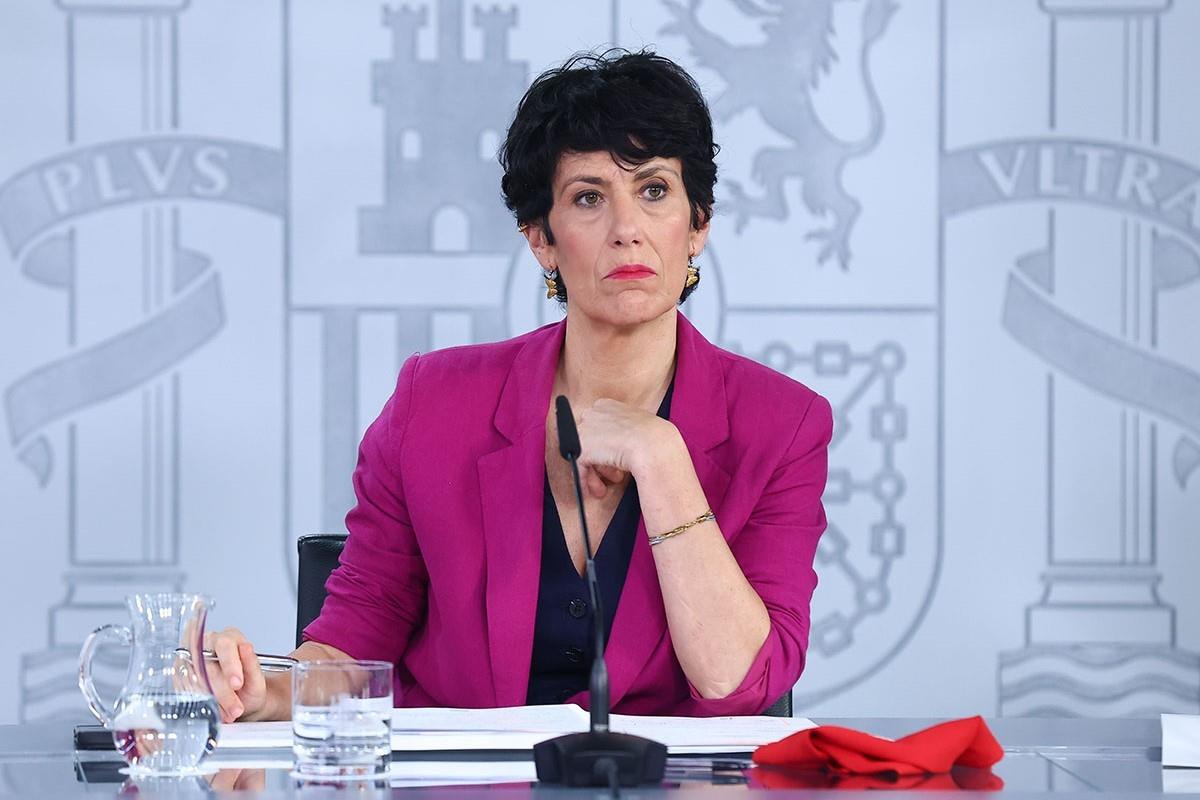 7/07/2026. Rueda de prensa tras el Consejo de Ministros: Saiz. La ministra de Inclusión, Seguridad Social y Migraciones, y portavoz de Gobie...
